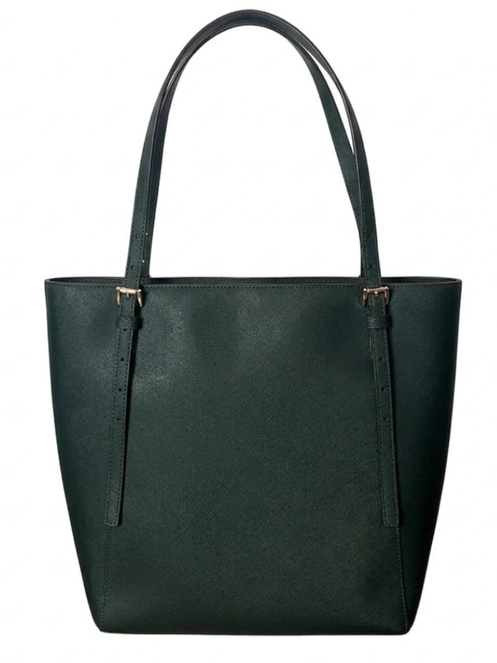 MICHAEL KORS Charlotte Large Tote Racing Green Saffiano Leather Adjustable Strap - Picture 4 of 11